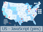 Mapa interativo dos EUA - html5