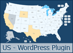 Mapa dos EUA interativo - plug -in do WordPress