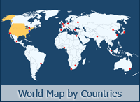Mapa mundial interativo por países