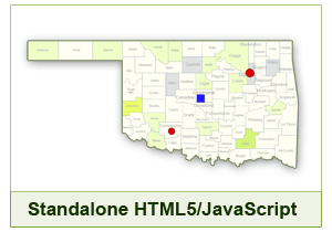 Interactive Map of Oklahoma - HTML5/JavaScript