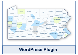 Interactive Map of Pennsylvania - WordPress Plugin