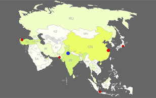 Interactive Map of Asia